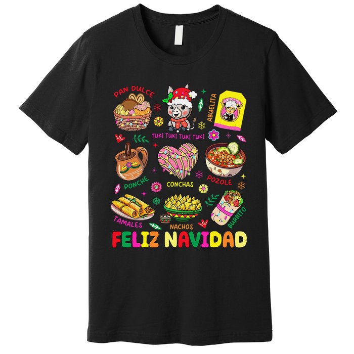 Christmas Feliz Navidad Tis The Season Mexican Food Funny Gift Premium T-Shirt