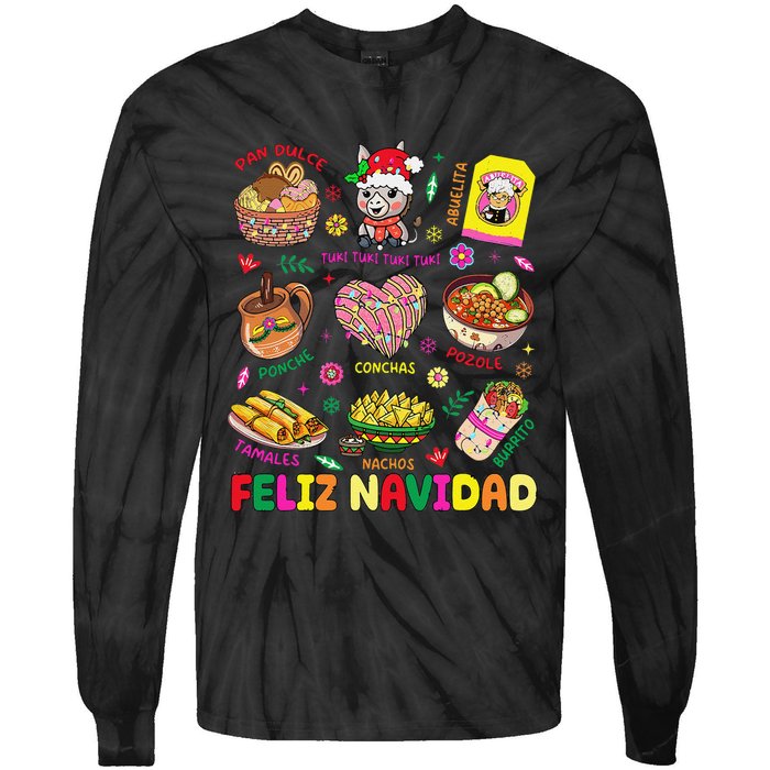 Christmas Feliz Navidad Tis The Season Mexican Food Funny Gift Tie-Dye Long Sleeve Shirt