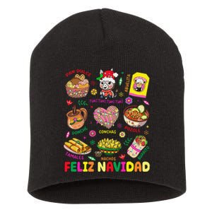 Christmas Feliz Navidad Tis The Season Mexican Food Funny Gift Short Acrylic Beanie