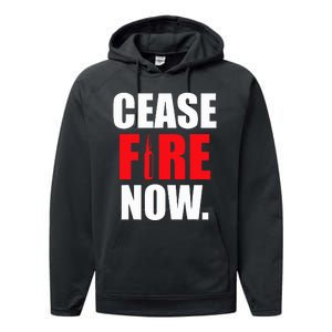 Cease fire Now Performance Fleece Hoodie