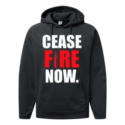 Cease fire Now Performance Fleece Hoodie