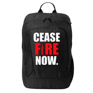 Cease fire Now City Backpack