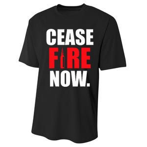 Cease fire Now Performance Sprint T-Shirt