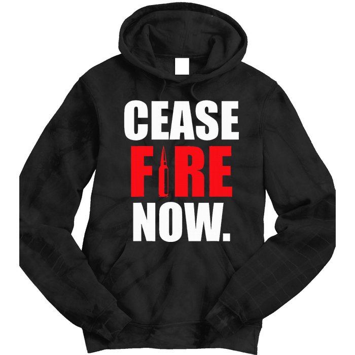 Cease fire Now Tie Dye Hoodie