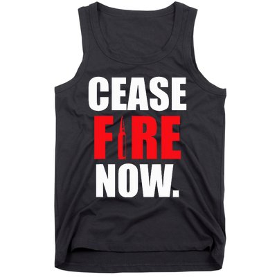 Cease fire Now Tank Top