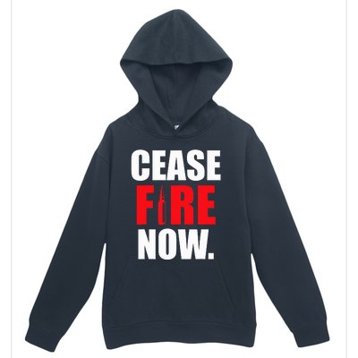 Cease fire Now Urban Pullover Hoodie