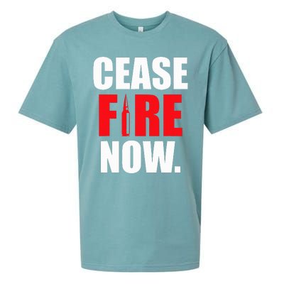 Cease fire Now Sueded Cloud Jersey T-Shirt