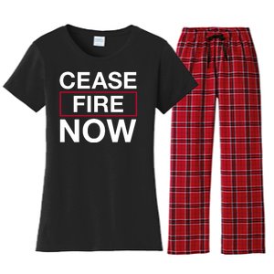 Cease Fire Now Women's Flannel Pajama Set