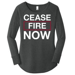 Cease Fire Now Women's Perfect Tri Tunic Long Sleeve Shirt