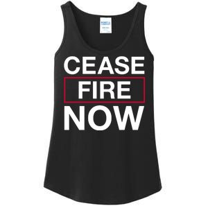 Cease Fire Now Ladies Essential Tank