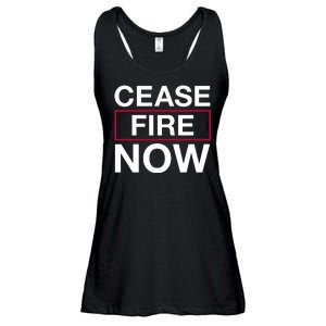 Cease Fire Now Ladies Essential Flowy Tank