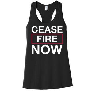 Cease Fire Now Women's Racerback Tank