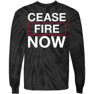 Cease Fire Now Tie-Dye Long Sleeve Shirt