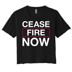 Cease Fire Now Women's Crop Top Tee