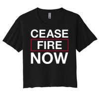 Cease Fire Now Women's Crop Top Tee