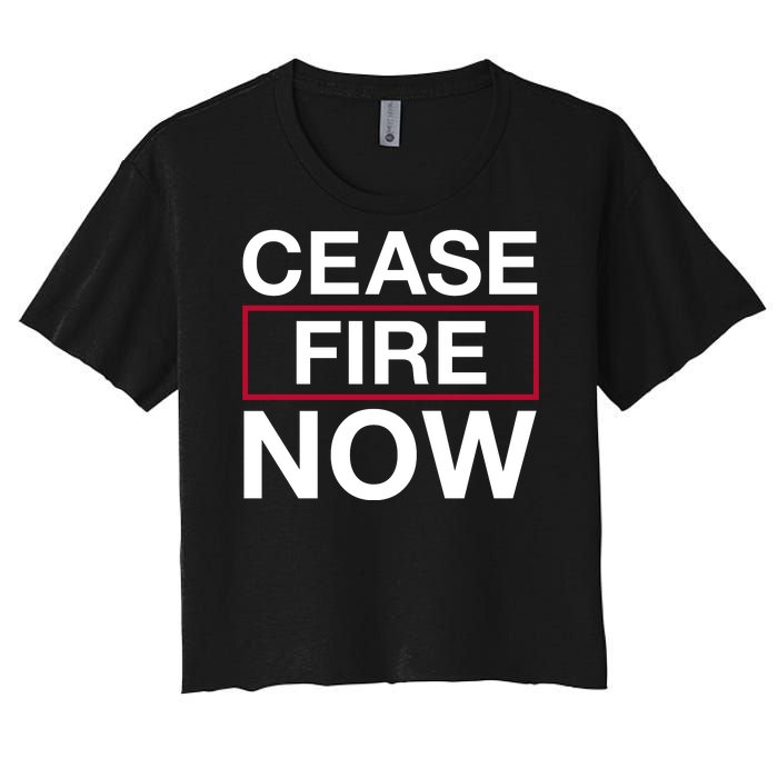 Cease Fire Now Women's Crop Top Tee