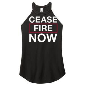 Cease Fire Now Women's Perfect Tri Rocker Tank