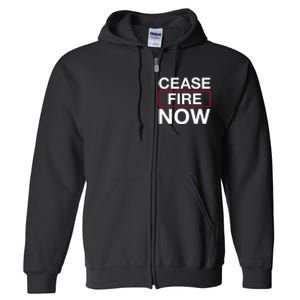 Cease Fire Now Full Zip Hoodie