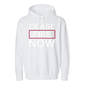 Cease Fire Now Garment-Dyed Fleece Hoodie