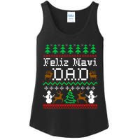 Christmas Feliz Navi Dad Ugly Sweater Reindeer Ladies Essential Tank