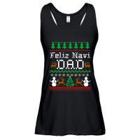 Christmas Feliz Navi Dad Ugly Sweater Reindeer Ladies Essential Flowy Tank