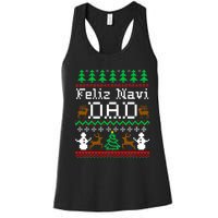 Christmas Feliz Navi Dad Ugly Sweater Reindeer Women's Racerback Tank