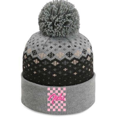 Cute First Name Nicki The Baniff Cuffed Pom Beanie