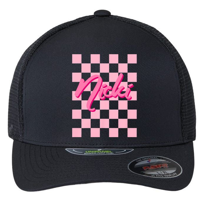 Cute First Name Nicki Flexfit Unipanel Trucker Cap