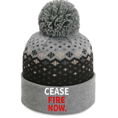 Cease fire Now. The Baniff Cuffed Pom Beanie