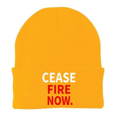 Cease fire Now. Knit Cap Winter Beanie