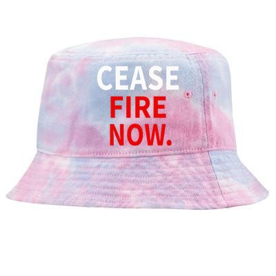 Cease fire Now. Tie-Dyed Bucket Hat