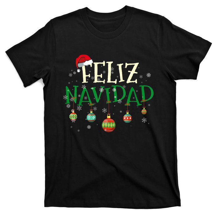 Christmas Feliz Navidad Santa Hat TShirt T-Shirt