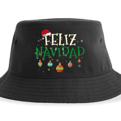 Christmas Feliz Navidad Santa Hat TShirt Sustainable Bucket Hat