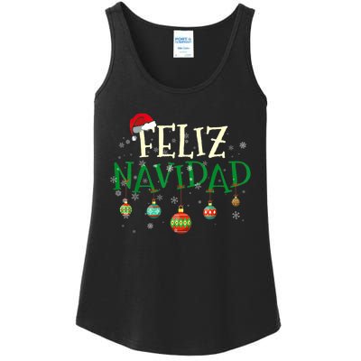 Christmas Feliz Navidad Santa Hat TShirt Ladies Essential Tank