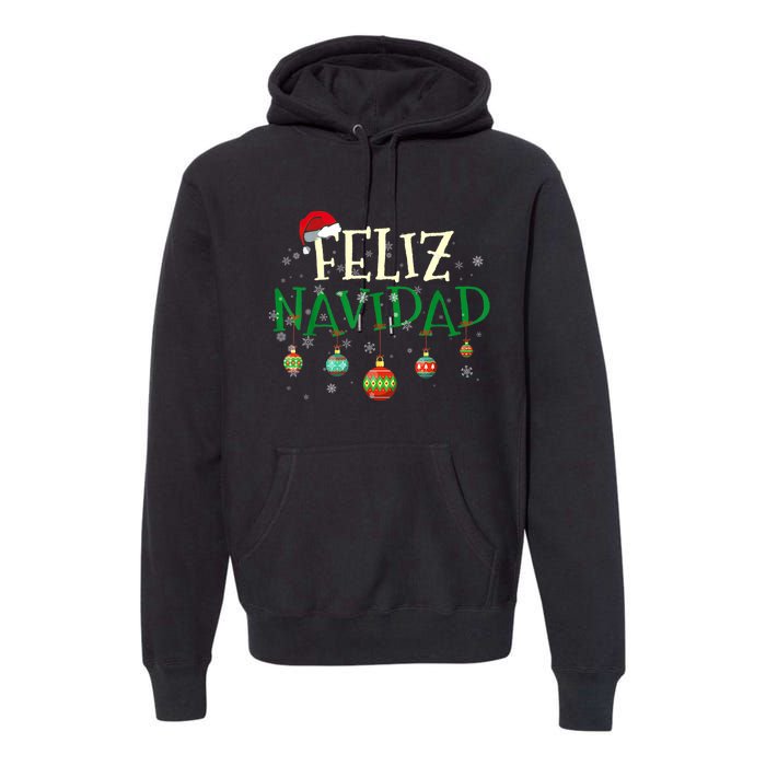 Christmas Feliz Navidad Santa Hat TShirt Premium Hoodie