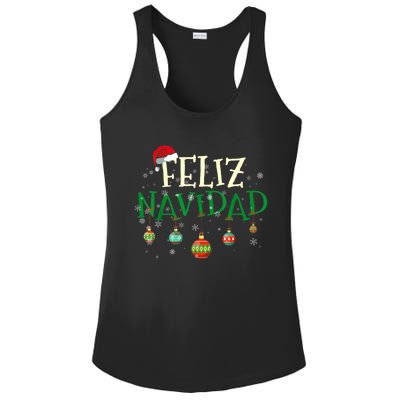 Christmas Feliz Navidad Santa Hat TShirt Ladies PosiCharge Competitor Racerback Tank