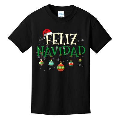 Christmas Feliz Navidad Santa Hat TShirt Kids T-Shirt