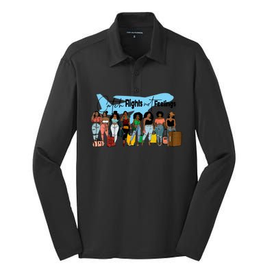 Catch Flights No Feeling Vacay Mode Family Matching Vacation Gift Silk Touch Performance Long Sleeve Polo