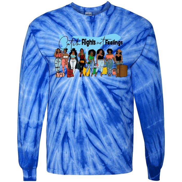 Catch Flights No Feeling Vacay Mode Family Matching Vacation Gift Tie-Dye Long Sleeve Shirt