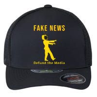 Conservative Fake News Defund The Media Flexfit Unipanel Trucker Cap