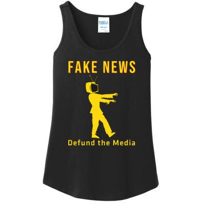 Conservative Fake News Defund The Media Ladies Essential Tank