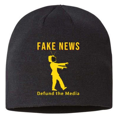 Conservative Fake News Defund The Media Sustainable Beanie