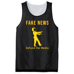 Conservative Fake News Defund The Media Mesh Reversible Basketball Jersey Tank