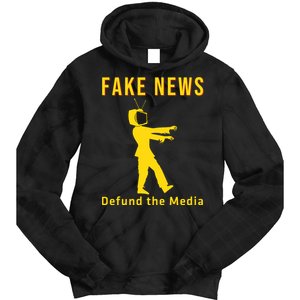 Conservative Fake News Defund The Media Tie Dye Hoodie