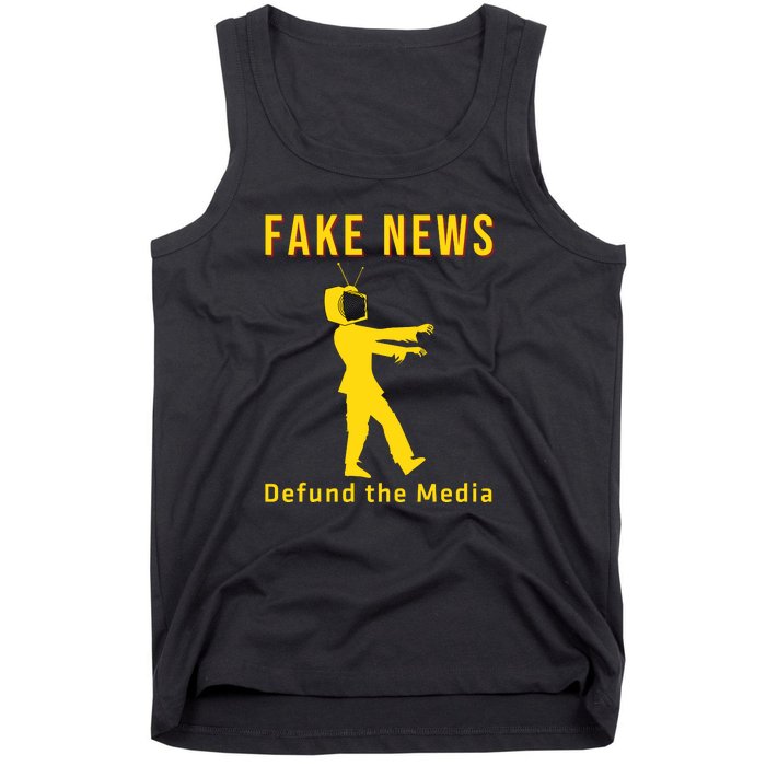 Conservative Fake News Defund The Media Tank Top