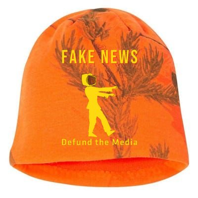 Conservative Fake News Defund The Media Kati - Camo Knit Beanie