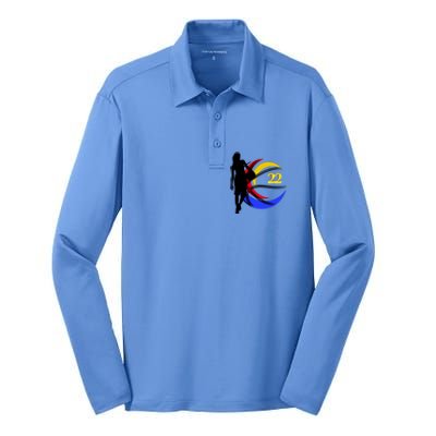 Clark Fever Number 22 Silk Touch Performance Long Sleeve Polo