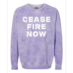 Cease fire Now Not In Our Name Colorblast Crewneck Sweatshirt