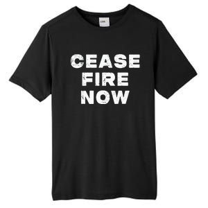 Cease fire Now Not In Our Name Tall Fusion ChromaSoft Performance T-Shirt