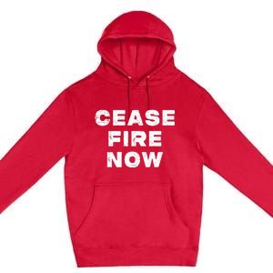 Cease fire Now Not In Our Name Premium Pullover Hoodie